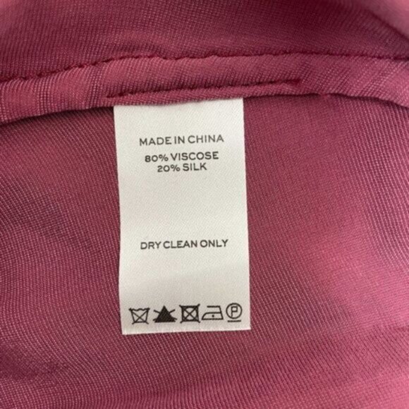 Hill House The Akilah Nap Velvet Silk Midi Ruffle Holiday Dress Burgundy S - Picture 8 of 8